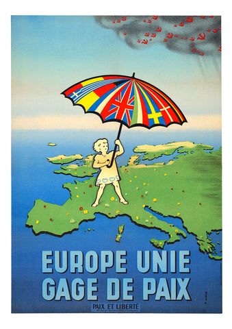 United Europe, guarantee of peace - French poster