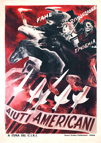 American aid — Italian poster