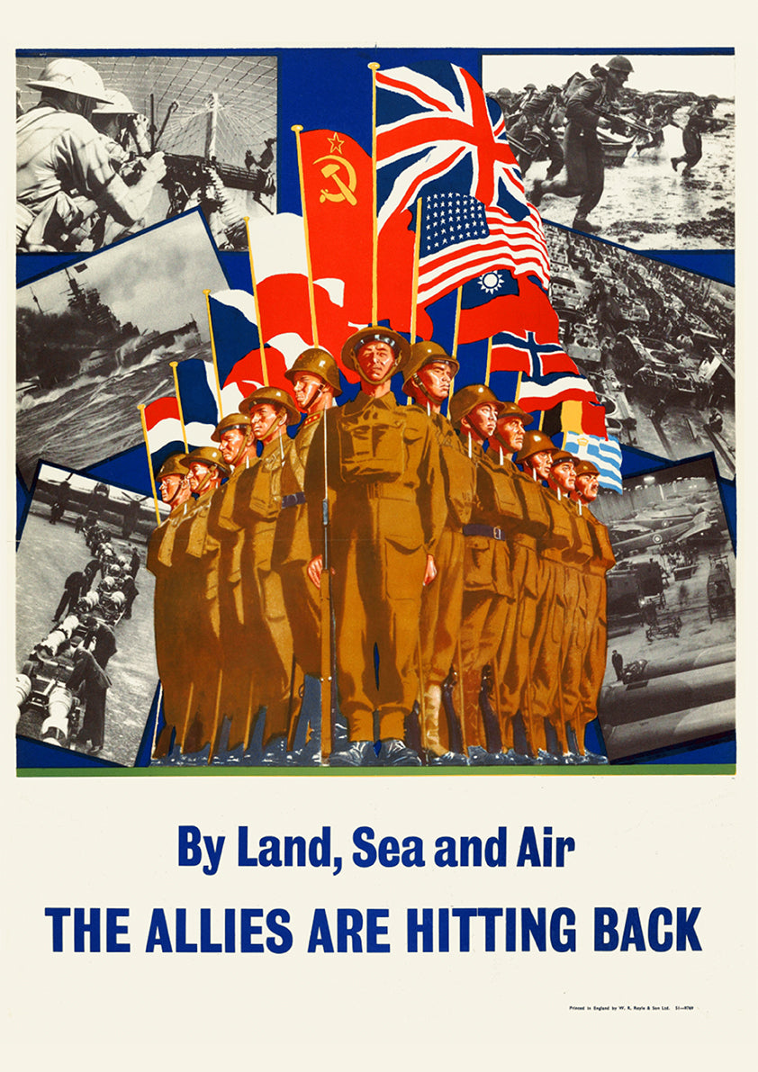 By land, air and sea — British World War Two poster