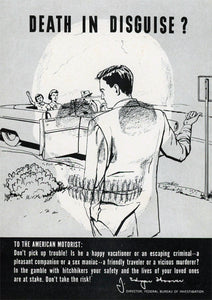 Death in Disguise? — FBI anti-hitchhiking poster