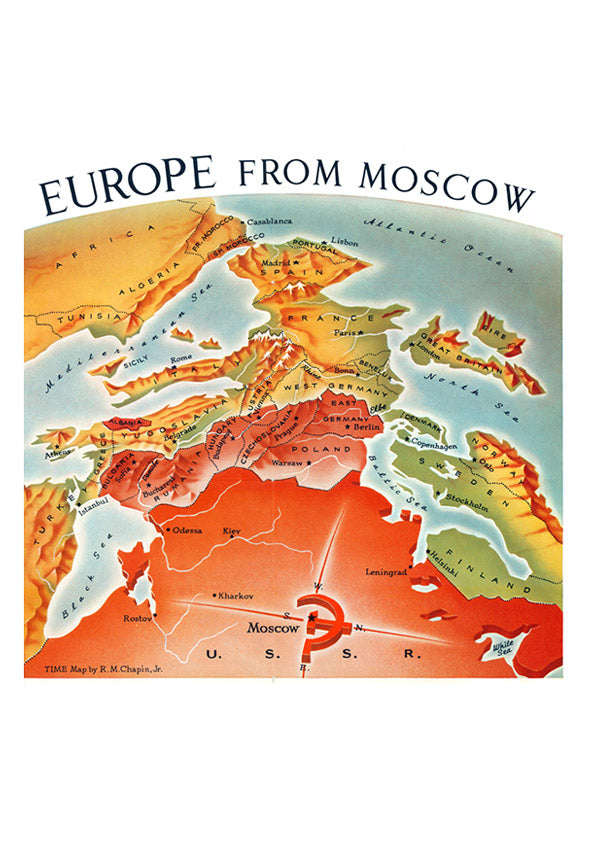 Europe from Moscow — American anti-communist map.