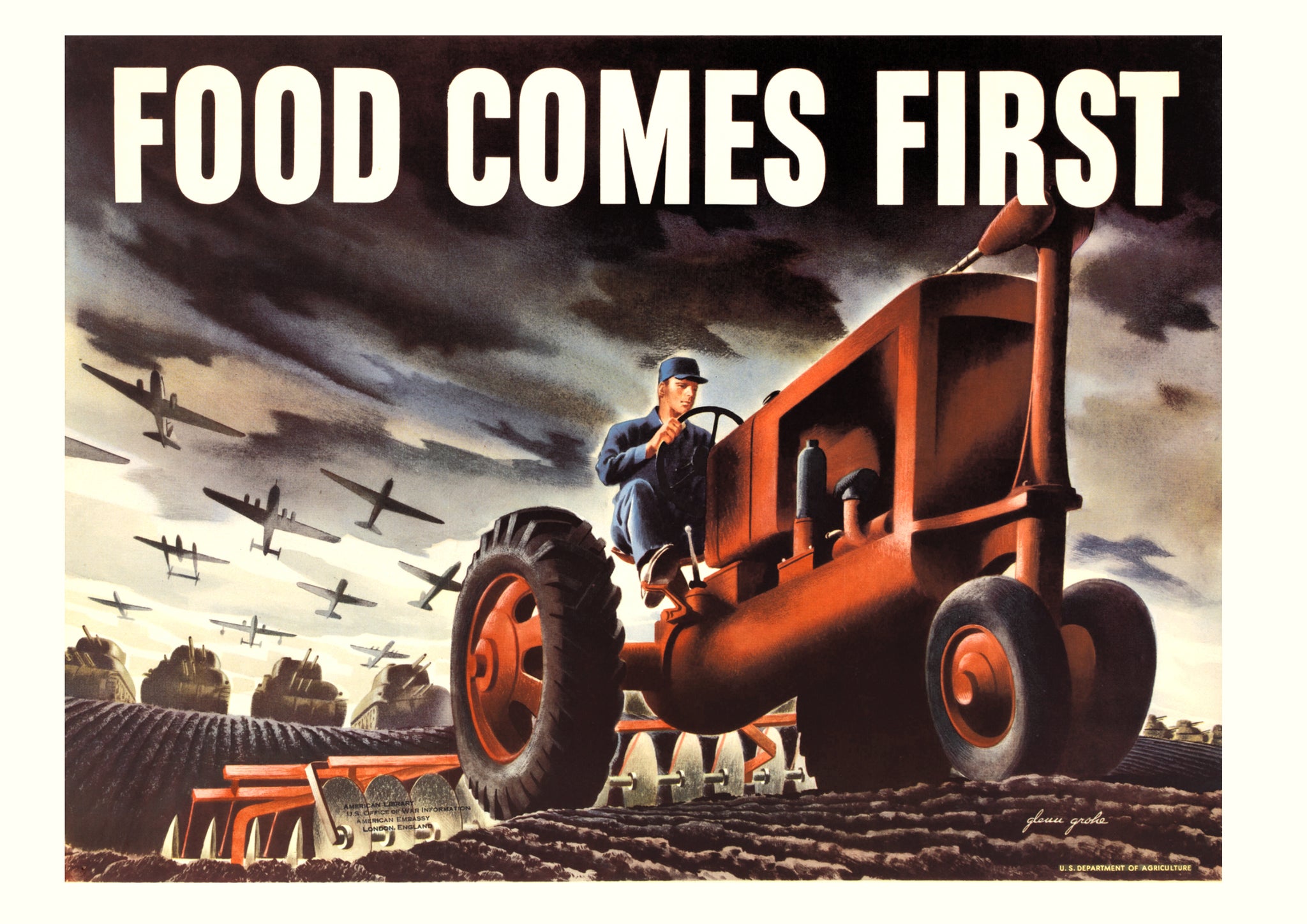Food comes first — American World War Two poster