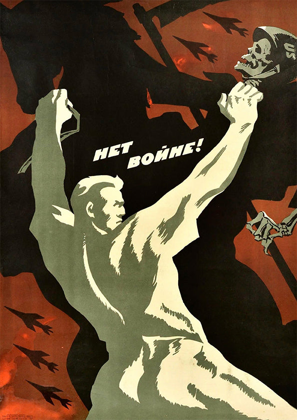 No to war! — Soviet poster