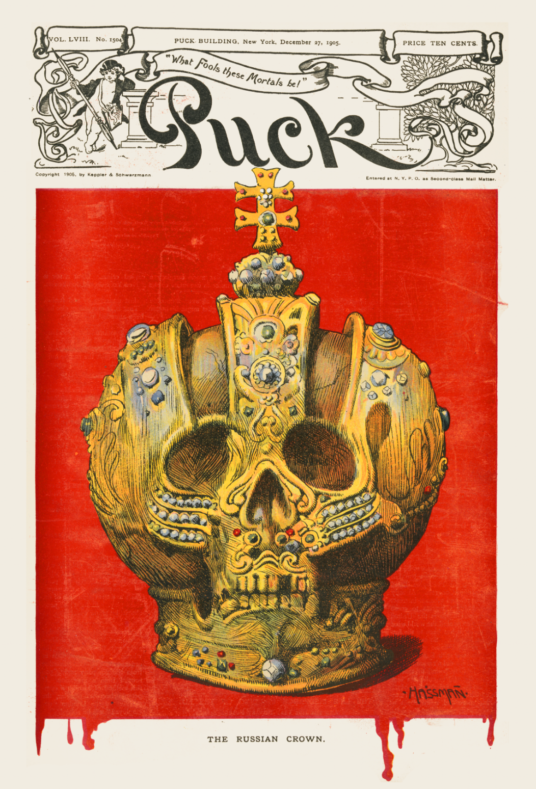 The Russian Crown — Puck magazine cover