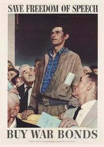 Save freedom of speech — American world War Two poster
