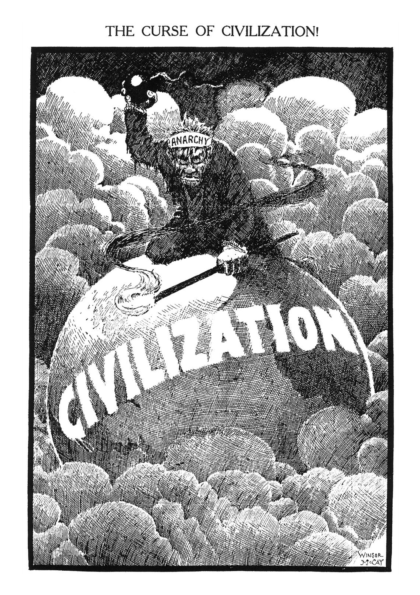 The Curse of Civilization! — American anti-anarchist print