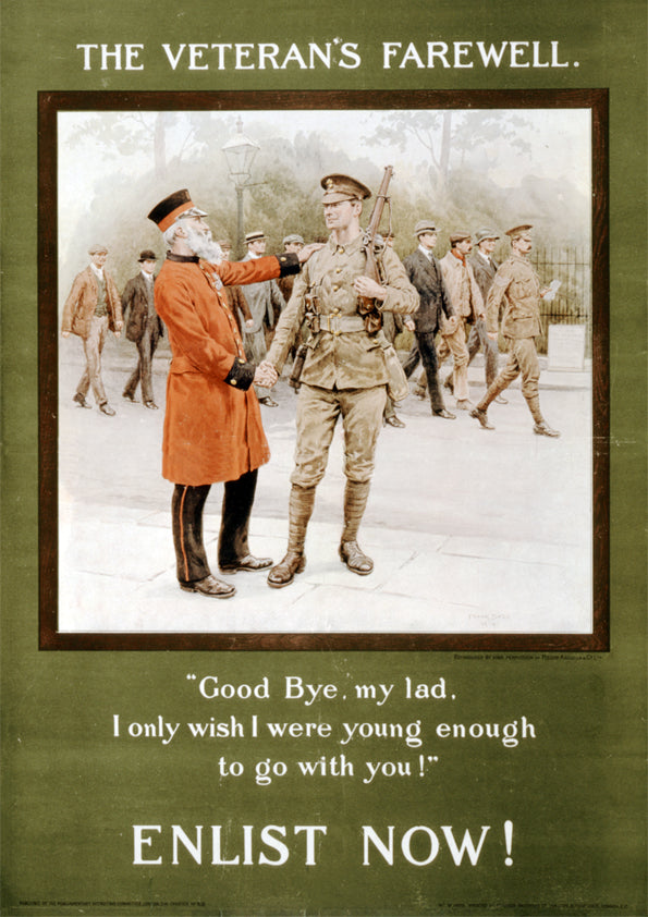 The Veteran's Farewell — British World War One poster