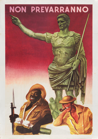 They shall not prevail — Italian World War Two poster