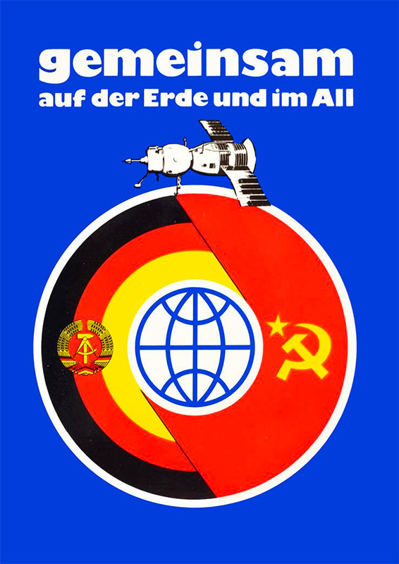 Together in Space and on Earth — East German poster