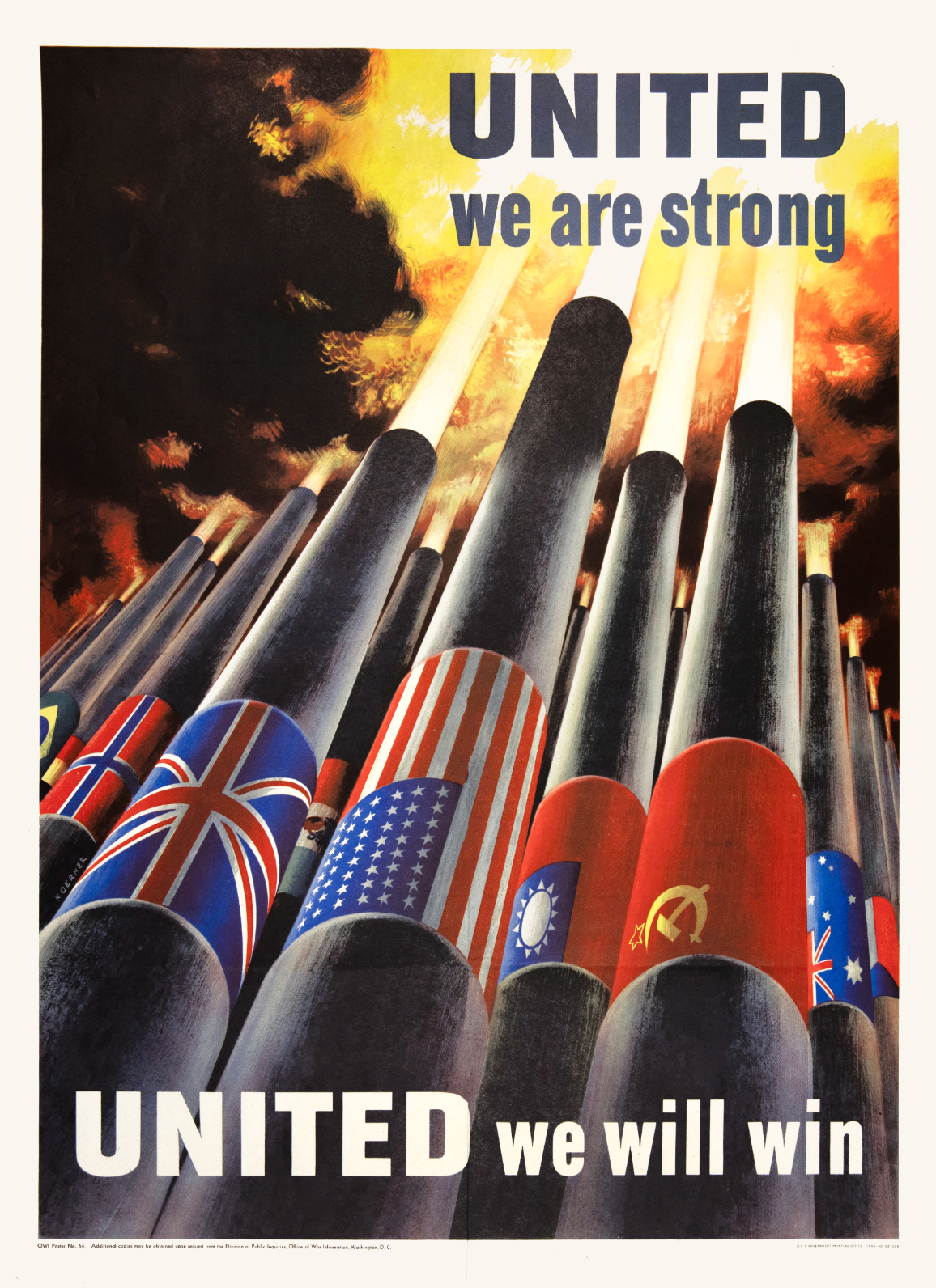 United We Are Strong — American World War Two poster