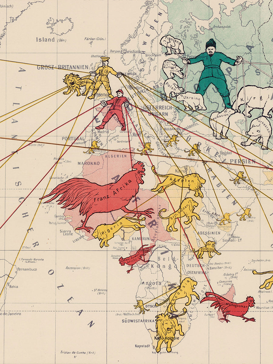 What would remain of the Entente if it took seriously the 'self-determination right' of its own nations and let go of the reins! — German World War One map