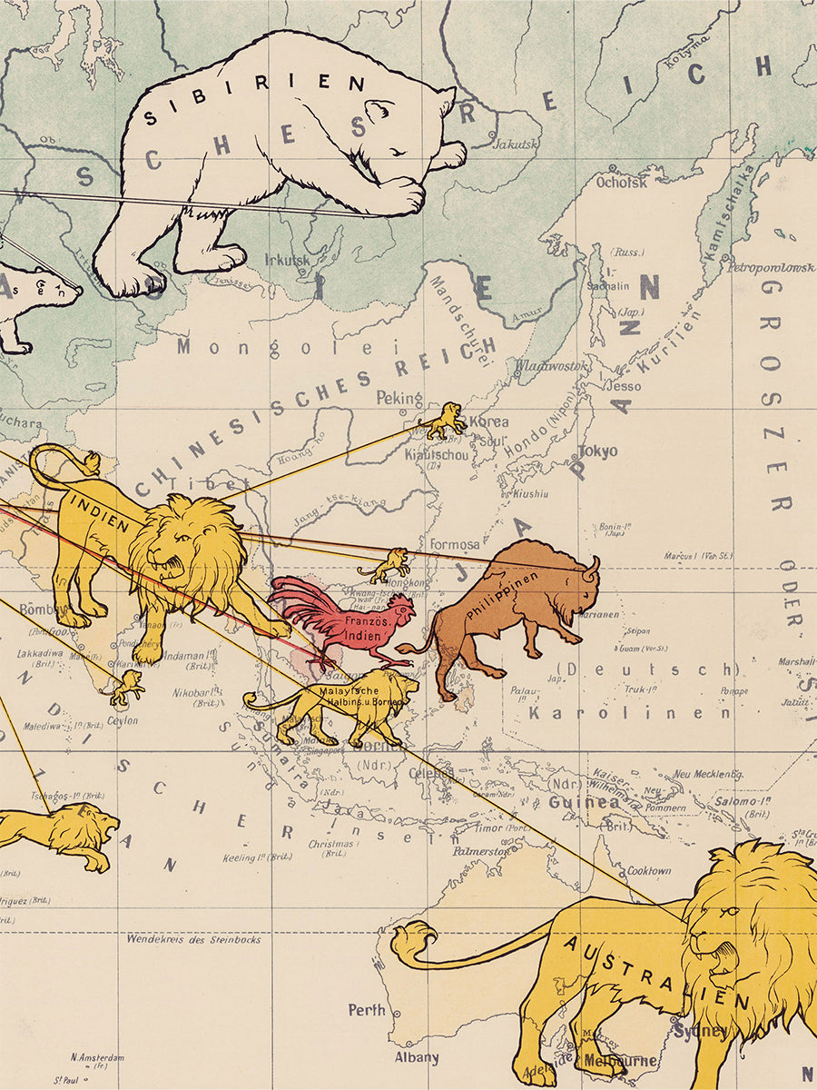 What would remain of the Entente if it took seriously the 'self-determination right' of its own nations and let go of the reins! — German World War One map