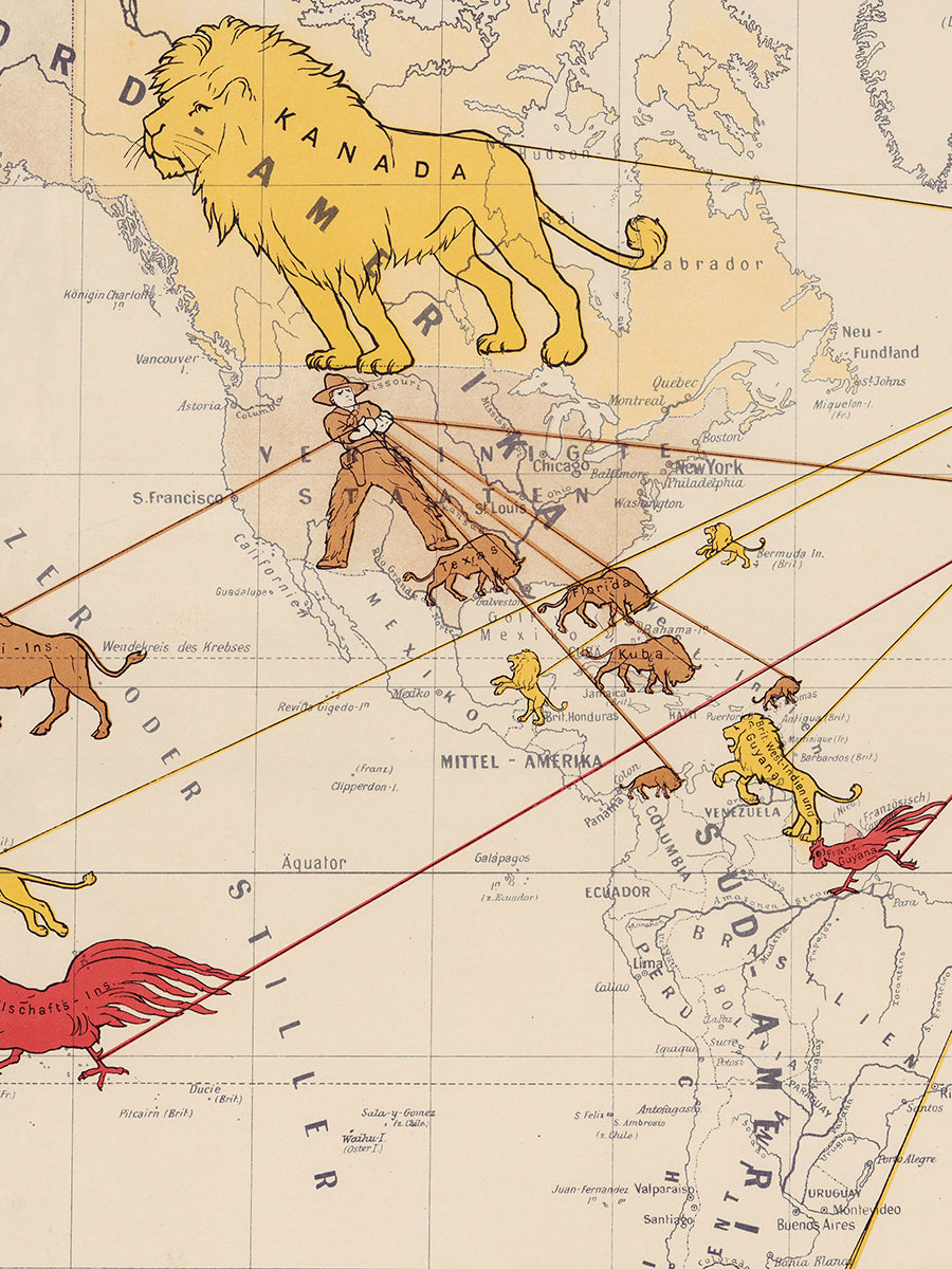 What would remain of the Entente if it took seriously the 'self-determination right' of its own nations and let go of the reins! — German World War One map