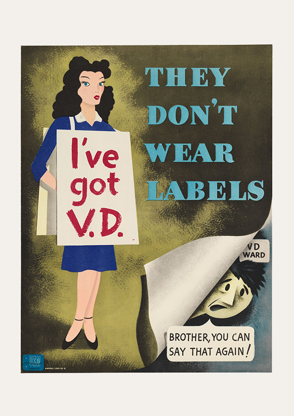 They don't wear labels — American anti-VD poster