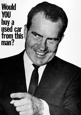 Would YOU buy a used car from this man? — American poster