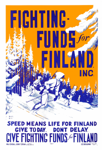 Fighting funds for Finland — American poster