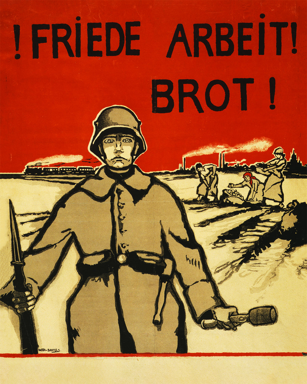 Peace, work, bread! – German poster