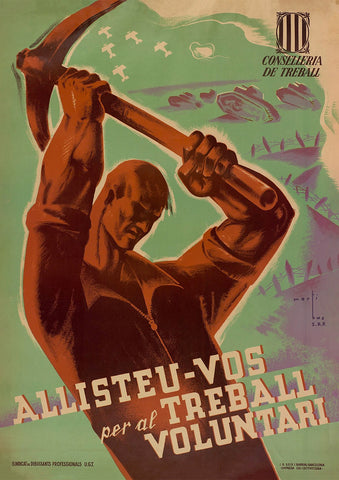 Enroll for Volunteer Work – Spanish Civil War poster