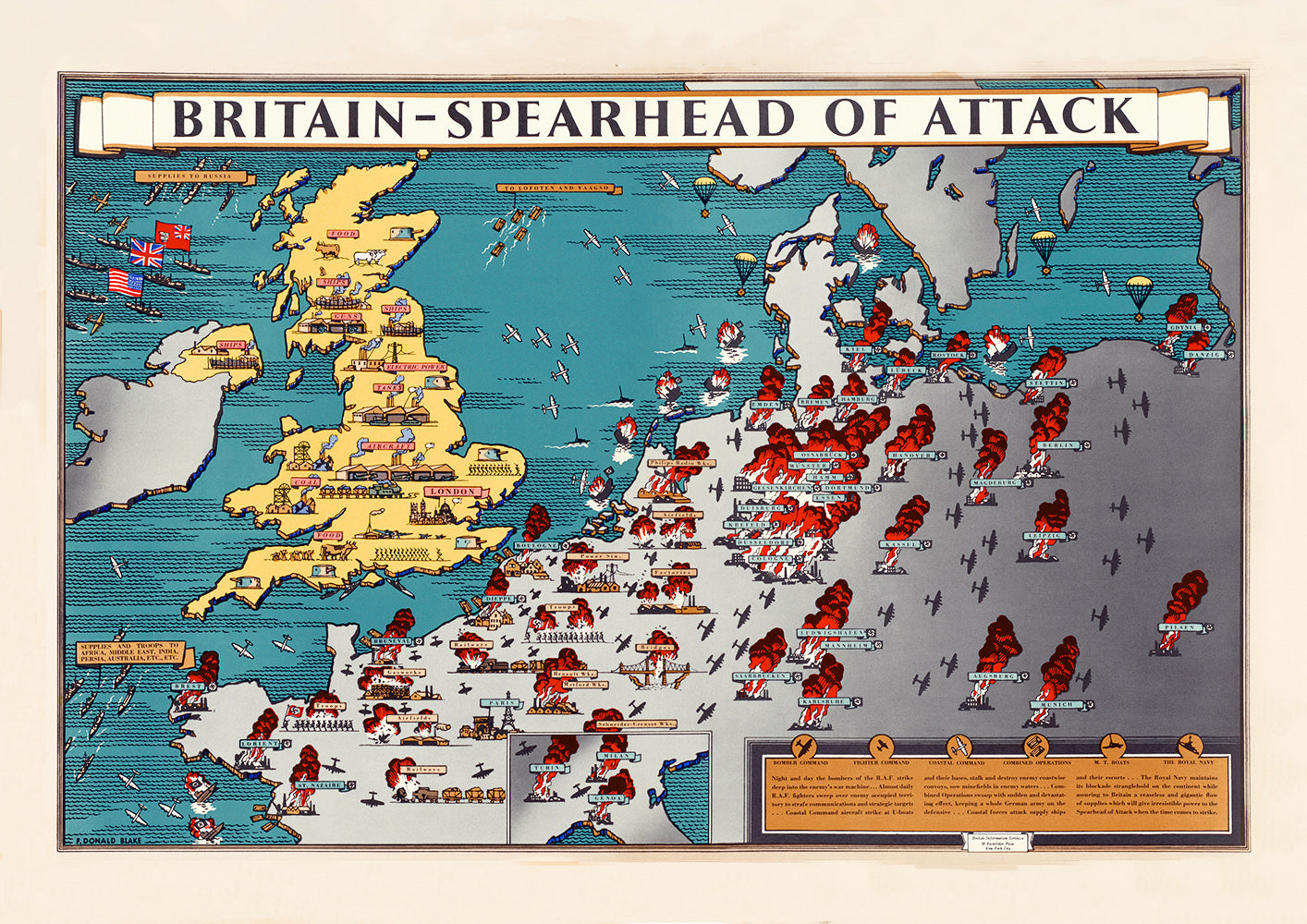 Britain: spearhead of attack – British World War Two poster
