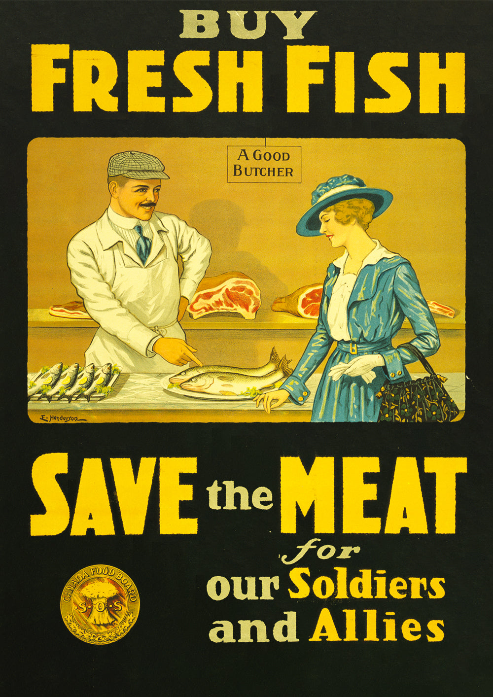 Buy fresh fish — Canadian World War One poster