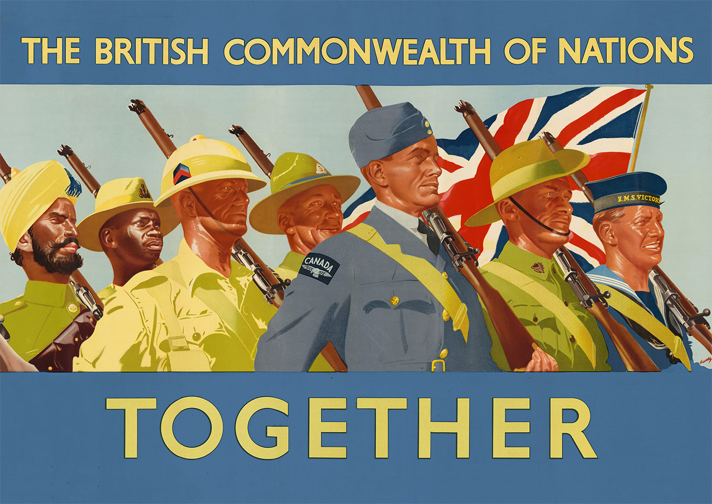 Commonwealth of Nations Together – British World War Two poster