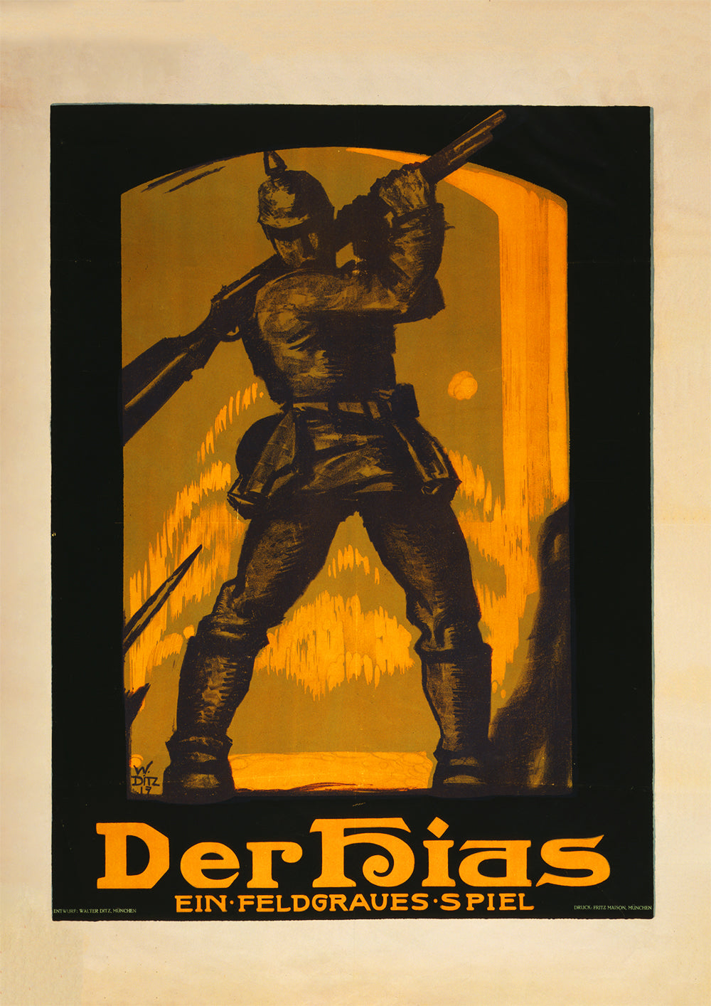 A play about soldiers – German World War One poster