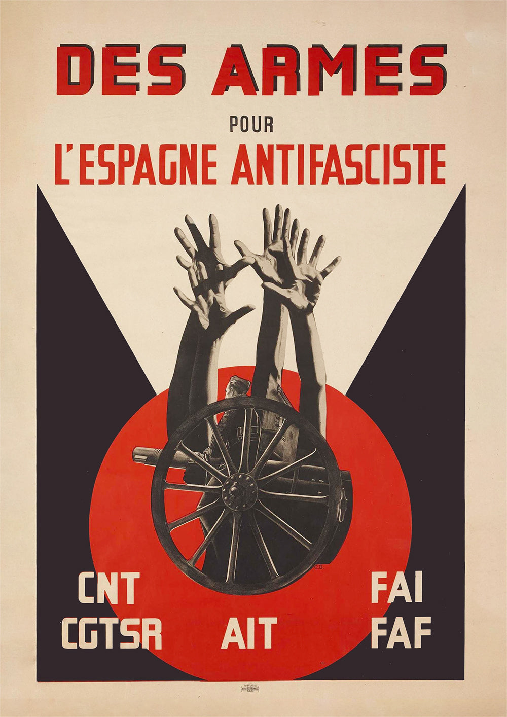 Weapons for Anti-Fascist Spain – Spanish Civil War poster
