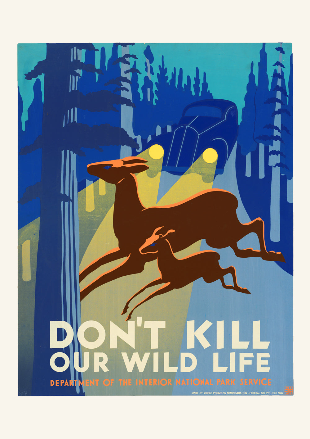 Don't kill our wildlife – American poster