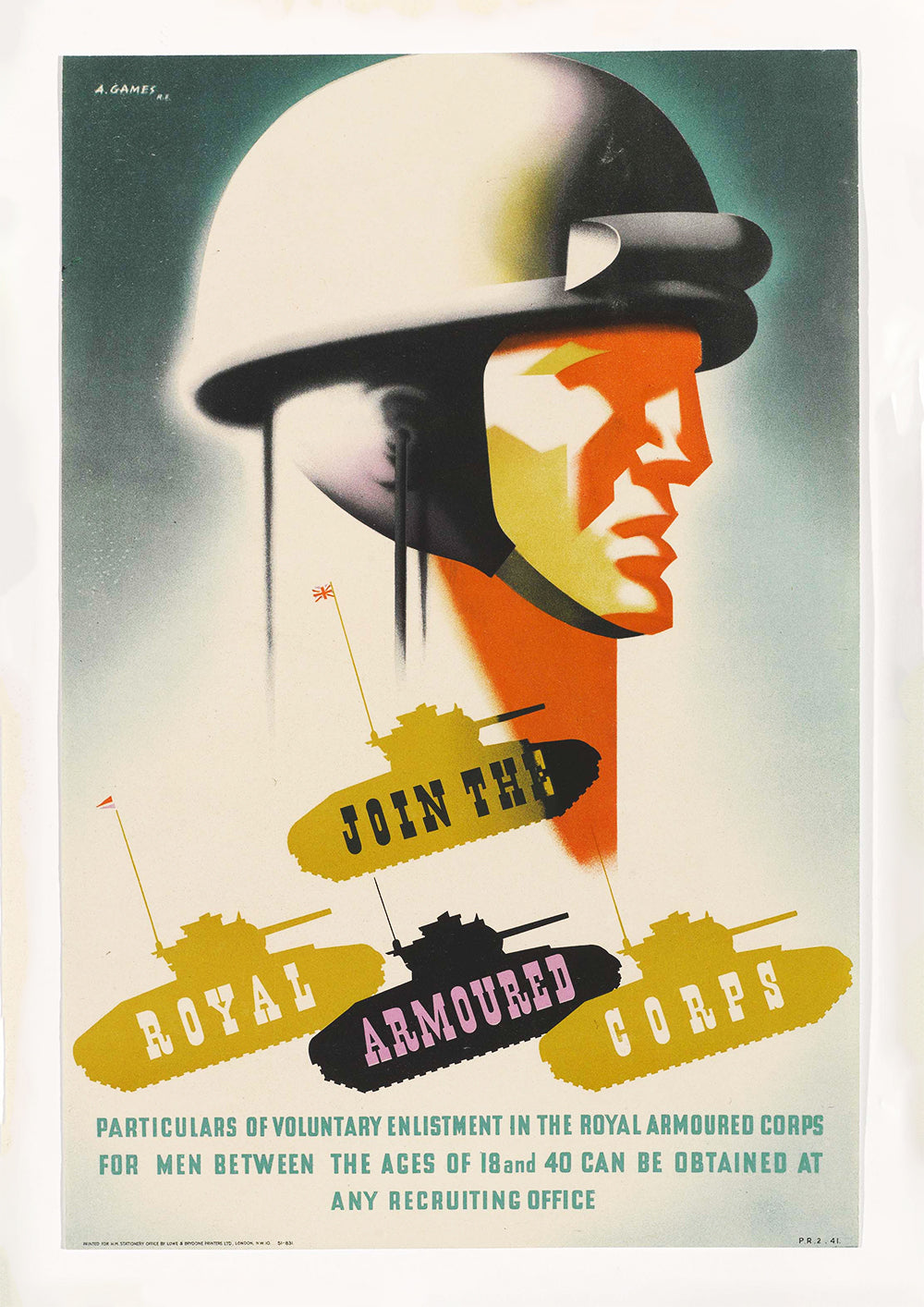 Join the Royal Armoured Corps – British World War Two poster