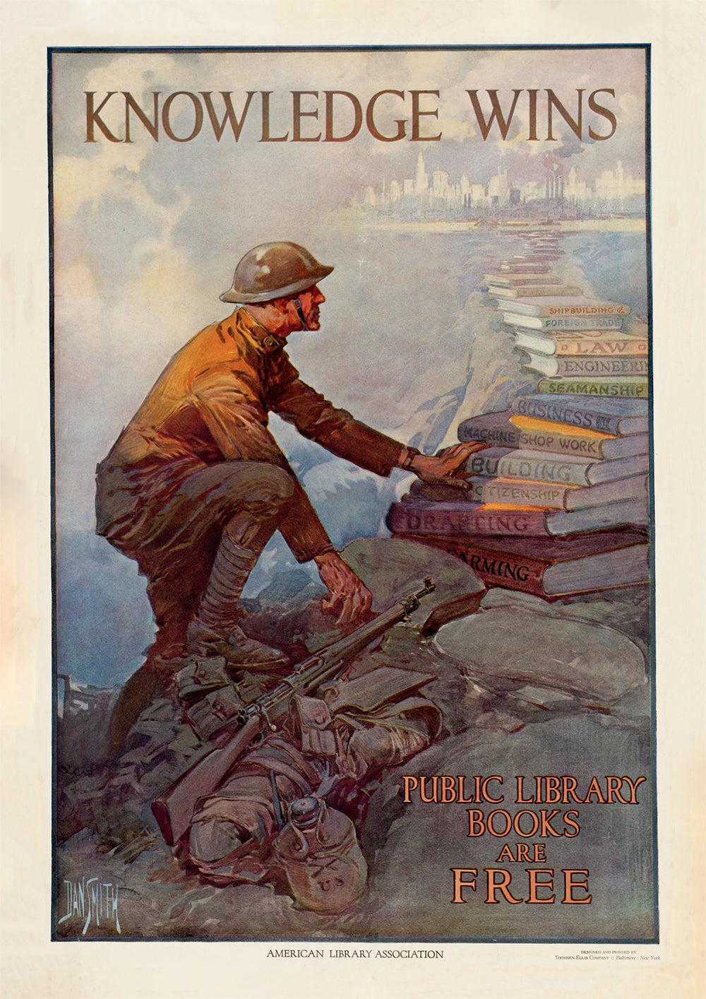 Knowledge wins - American World War One poster