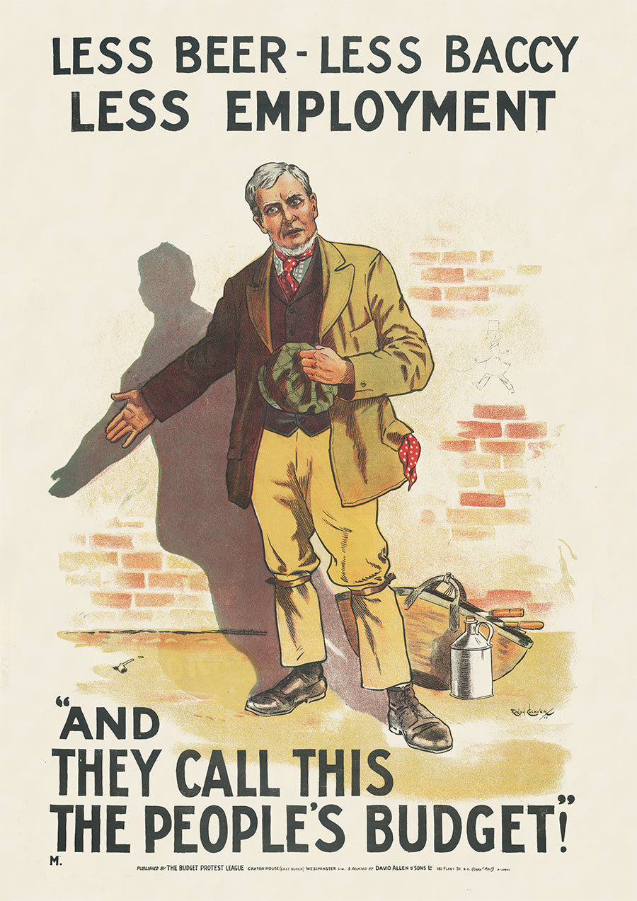 Less beer, less baccy, less employment - British poster