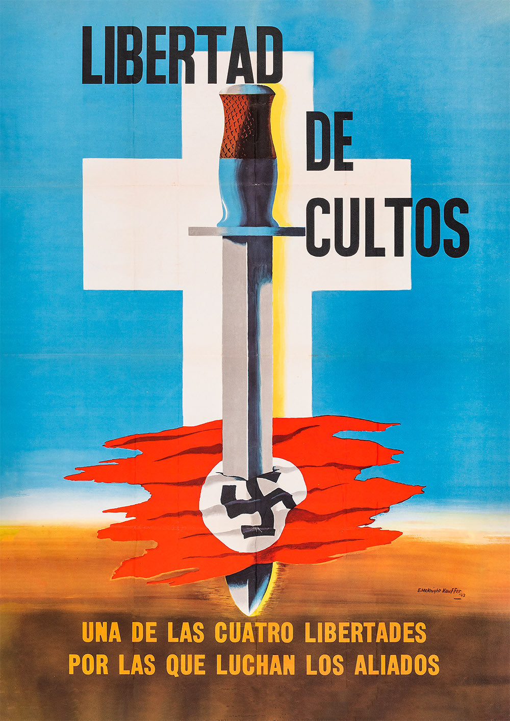 Freedom of worship – US World War Two poster