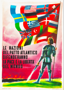The nations of the Atlantic Pact will defend world peace and freedom — Italian anti-communist poster
