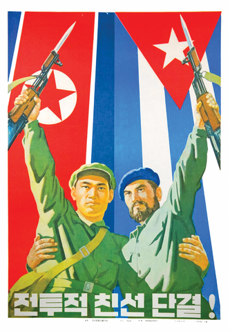 Militant unity and solidarity! — North Korean poster
