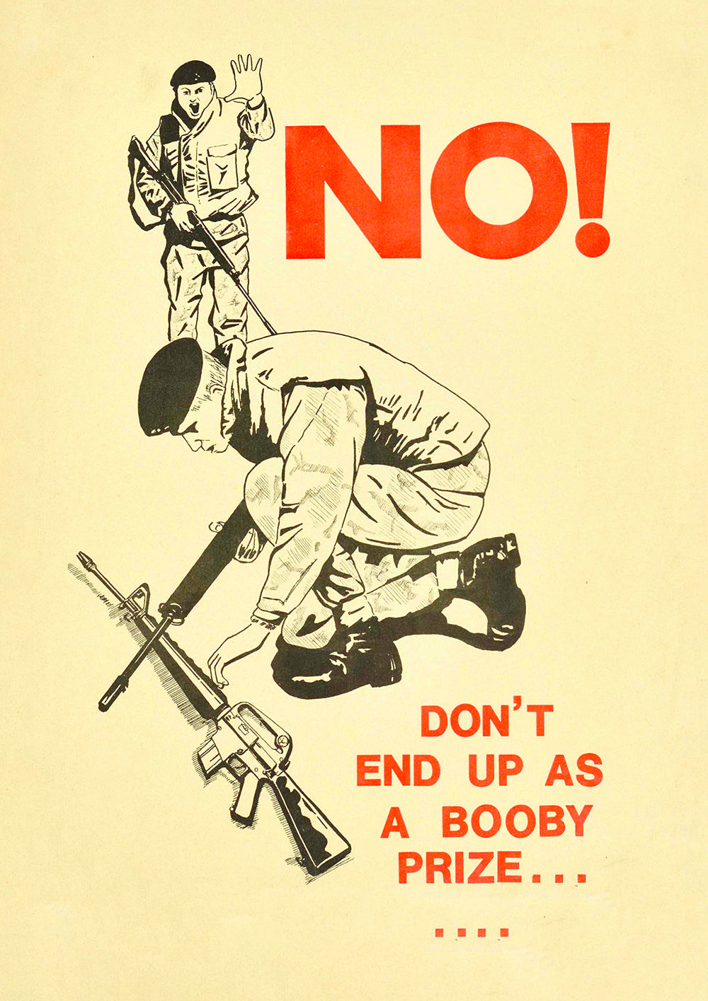 NO! Don’t end up as a booby prize — British poster