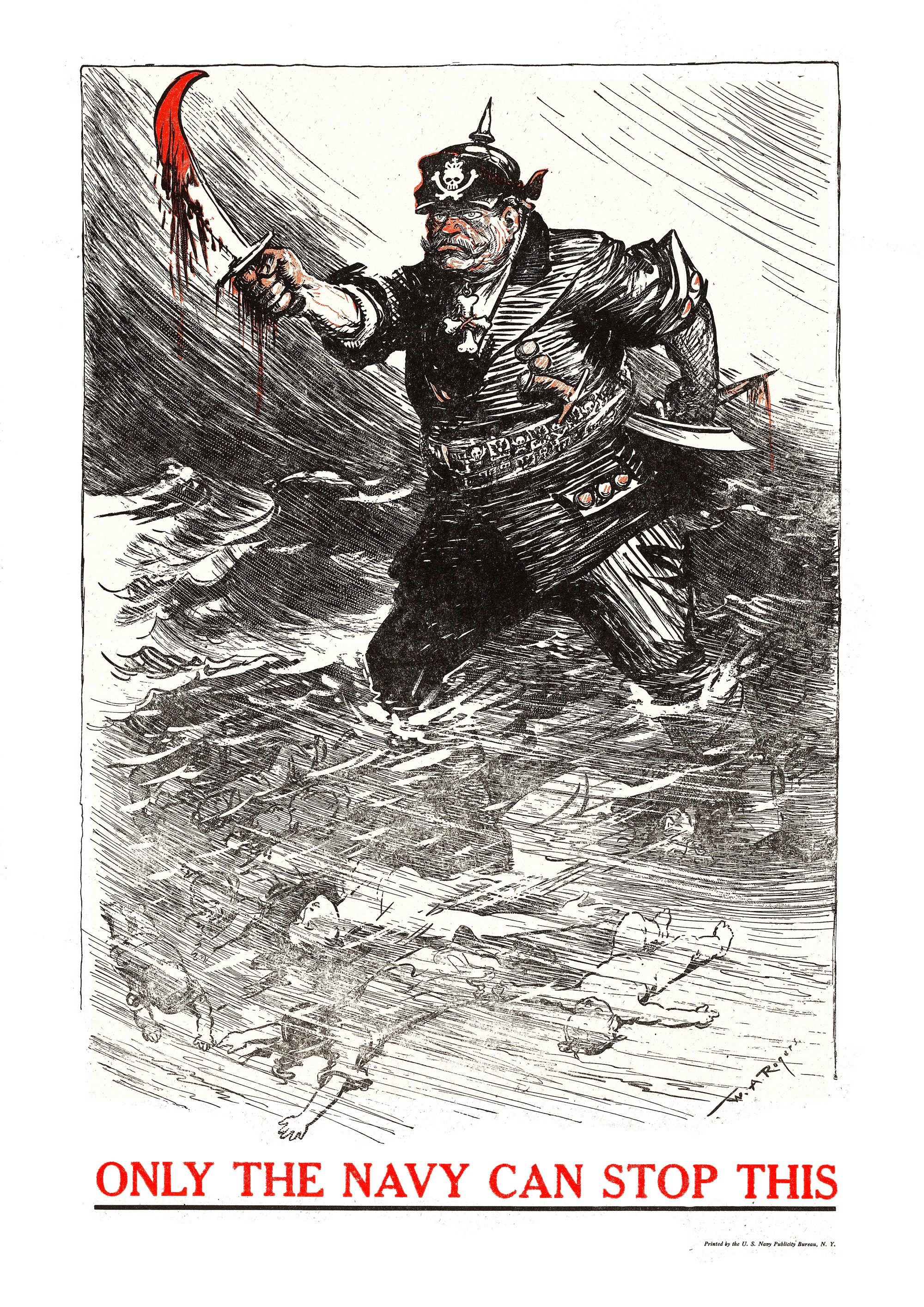 Only the Navy can stop this — American World War One poster