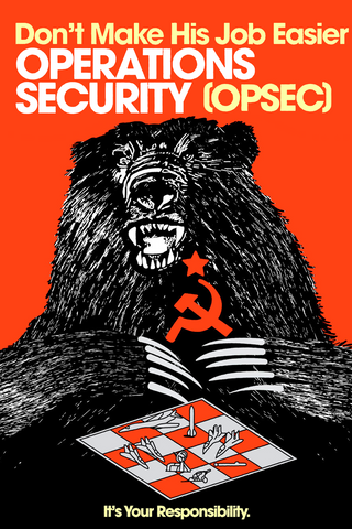 Don't make his job easier — American anti-Soviet poster
