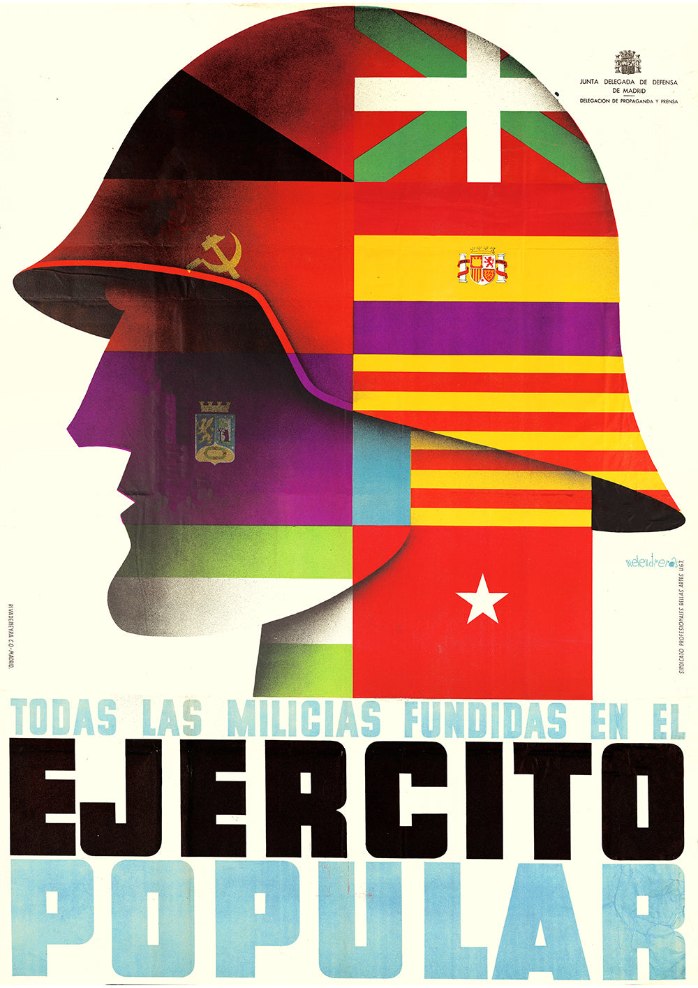 All militias merged in the Popular Army — Spanish poster