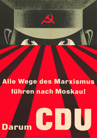 All paths of Marxism lead to Moscow! — West German poster