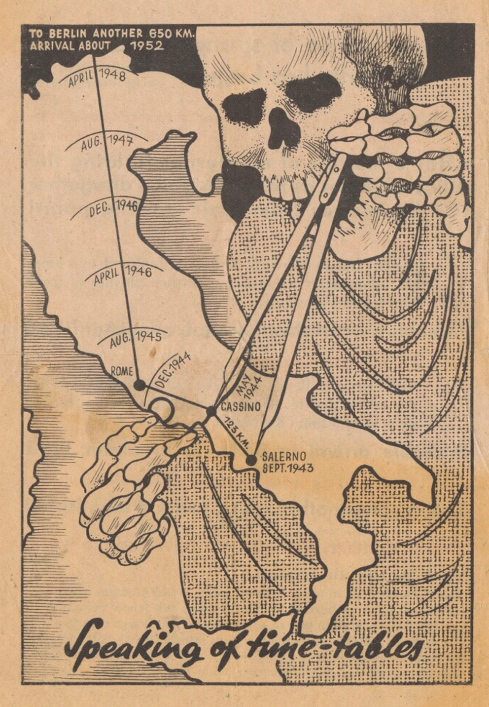 Speaking of time tables — German World War Two poster
