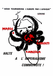 Stop communist imperialism! — French poster