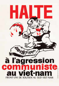 Stop the communist aggression against Vietnam — French poster