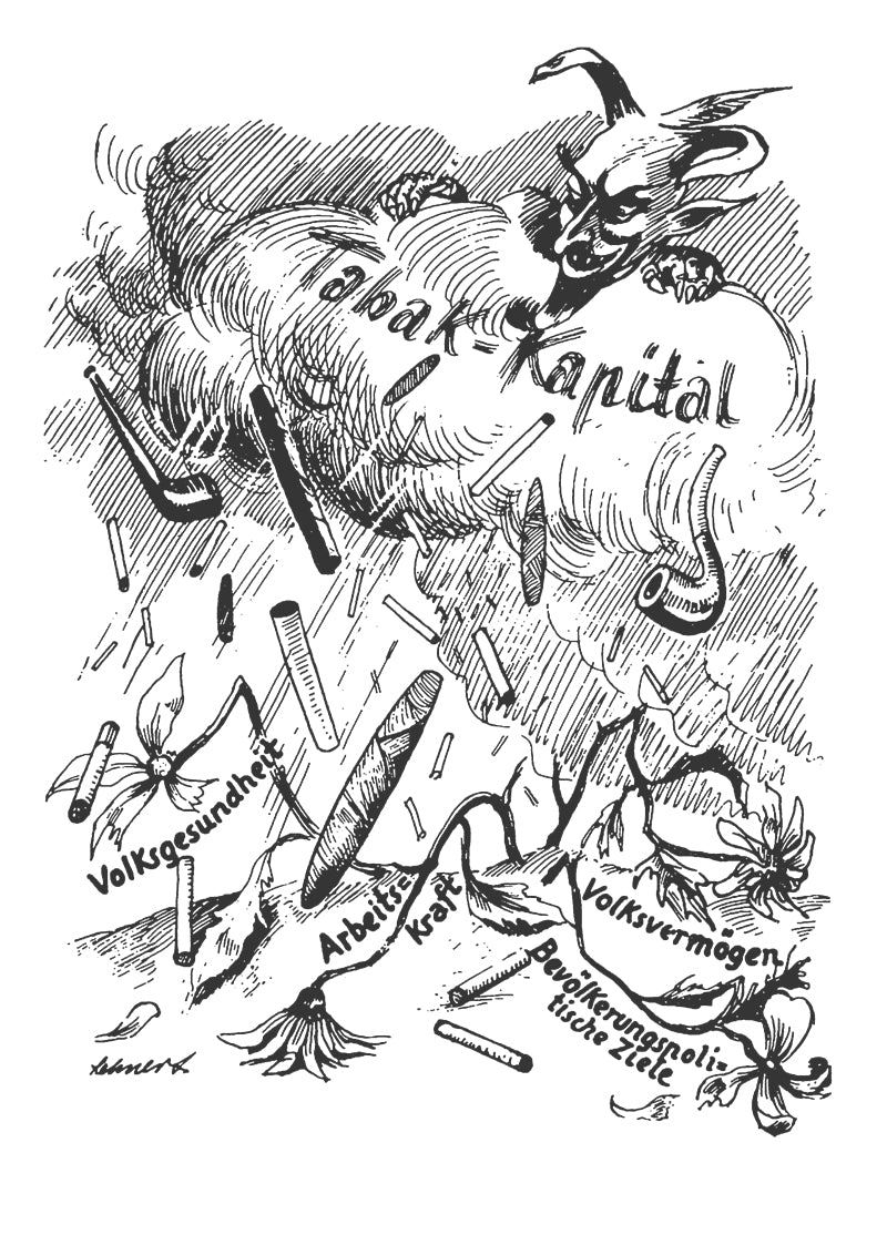 Tobacco-capital — German anti-smoking poster