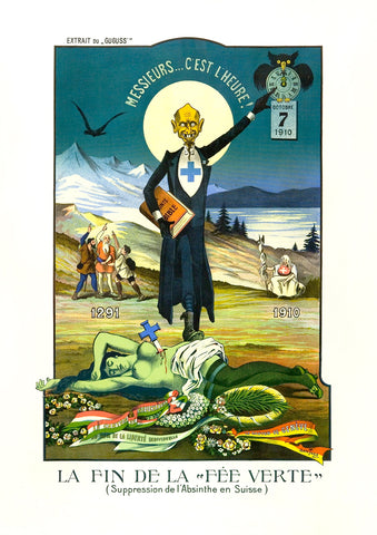 The end of the green fairy — Swiss poster