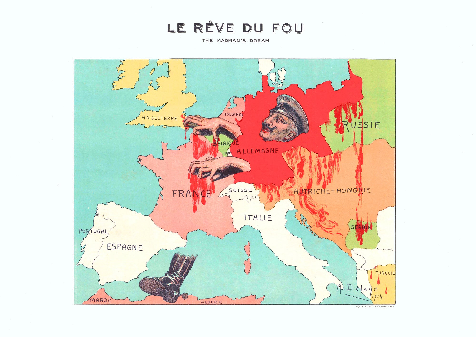 The madman's dream – French World War One map