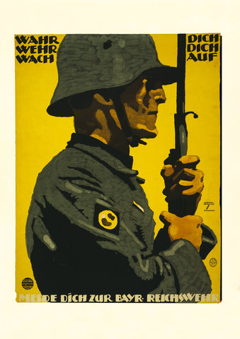 Protect yourself, defend yourself, wake up – German World War One poster