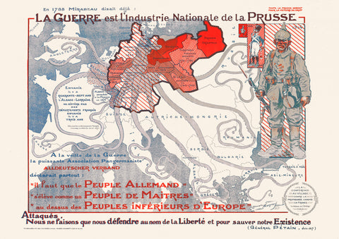 War is Prussia's National Industry – French World War One poster