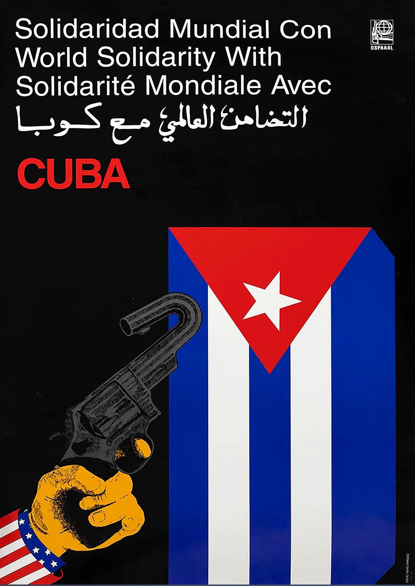 World solidarity with Cuba — Cuban poster